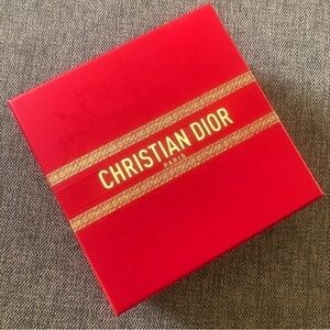 Dior Red Holidays Empty Square Gift Box Paper Christmas New Authentic